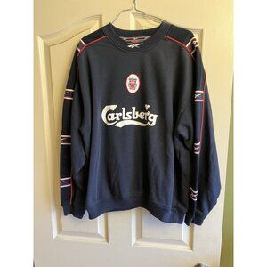 RARE Vintage Reebok Liverpool 1996/97 Dark Navy Heavyweight Sweatshirt Medium